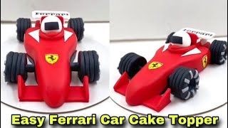 Ferrari Car Cake Topper Tutorial / F1 Ferrari Cake Topper