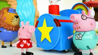 Peppa Pig बच्चों के लिए खिलौना चिड़ियाघर पशु सीखना वीडियो! (Hindi)