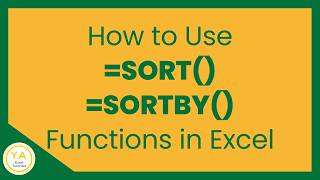 How to Use SORT and SORTBY in Excel (Step-by-Step Tutorial)