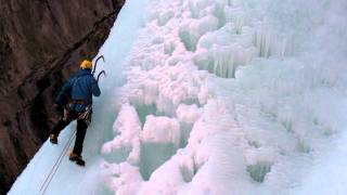 Ice climbing in China - The Wing (WI4)