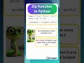 What does the Zip function do in python ? | Learn Python