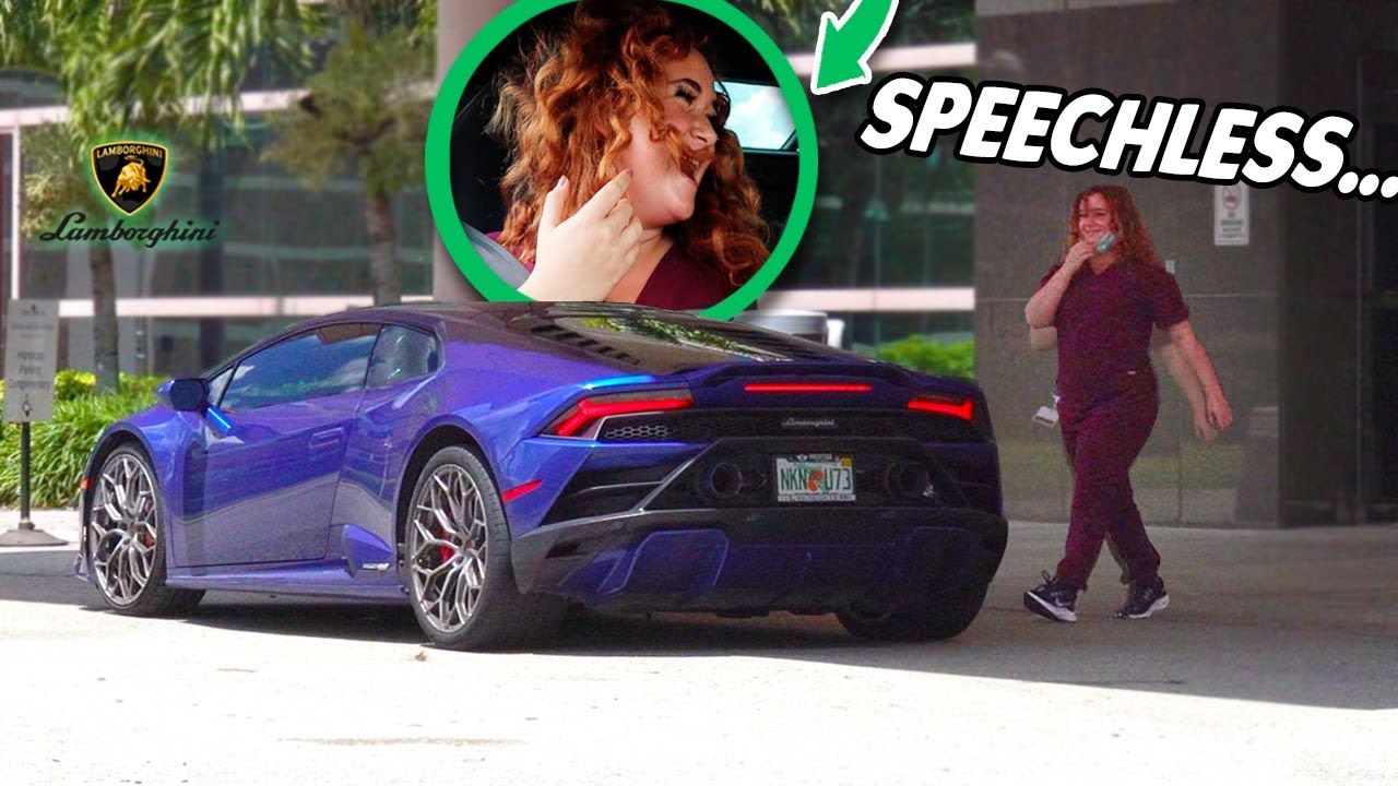 Surprising My Girlfriend At The Hospital With A Lamborghini Youtube