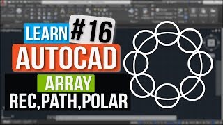 Rectangular Array|Path Array|Polar Array|Autocad Tutorial In Hindi
