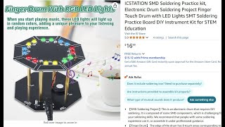 Finger Drum ICStation SMD Soldering Practice Kit Build