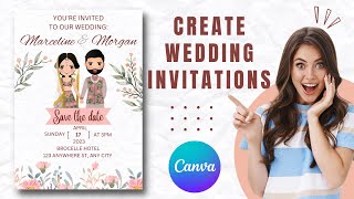 How To Create Wedding Invitations On Canva | 5 Minutes Design Challege | Step by Step Tutorial