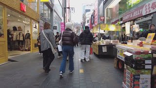 South Korea, Seoul, Myeong-dong at 5 pm