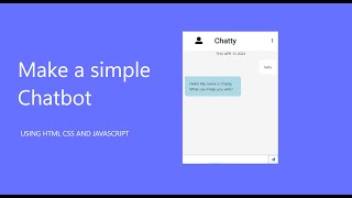 Make a Chatbot using HTML CSS and JavaScript | The Kid Coder