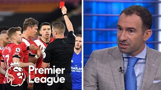 Was Jannik Vestergaard's red card v. Leicester the correct decision? | Premier League | NBC SPorts
