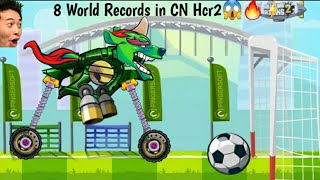 8 World Records in CN Hill climb Racing 2💪😱🔥| Hill Climb Racing 2 | Gameplay | Sarvesh Gaming hcr2
