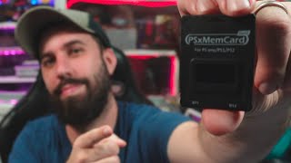 PSX MemCard Gen 2 unboxing e testes do memory card definitivo e infinito para PS1 e PS2!