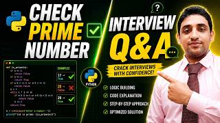 Check Prime Number in Python | Interview Question for Data Analyst
