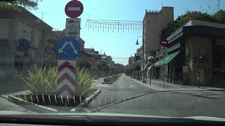 Driving Larissa city GREECE holiday empty city