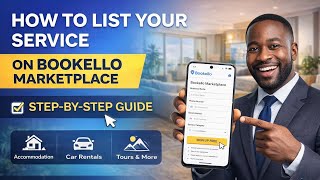 List your service on Bookello Marketplace and start getting bookings across Africa 🌍Simple. Fast
