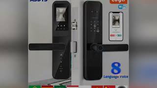 XSDTS Tuya Wifi Digital Electronic Smart Door Lock With Biometric Camera Fingerprint Smart Card Pa