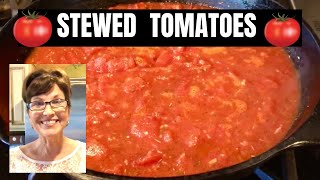 How to make STEWED TOMATOES!  No can, NO PROBLEM!  Quick and Easy Tomatoes!