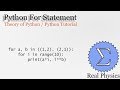 Python For Statements (Theory of Python) (Python Tutorial)