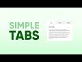 Simple Tabs using HTML, CSS & JavaScript