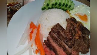 越南碎米饭和香茅牛肉做法 | Vietnamese broken rice with grilled lemongrass beef