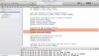 Objective C Tutorials 57 Creating and Using a Car Class Complete Example
