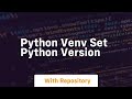 python venv set python version