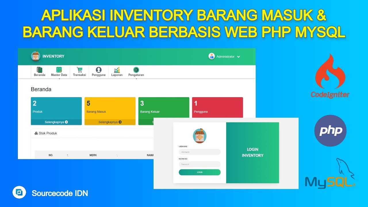 Aplikasi Inventory Barang Masuk Dan Barang Keluar Berbasis Web PHP ...