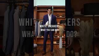 Wear your white sneakers with your suits now!