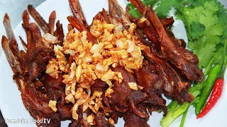 แจกสูตรปากเป็ดทอด เมนูแสนแพงที่อร่อยและทำง่ายมากๆ Fried Duck Beaks