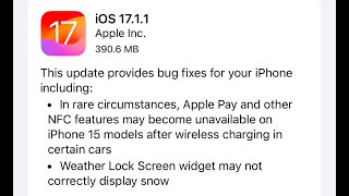 iOS 17.1.1 & watchOS 10.1.1 The Bug Fix
