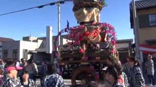 遠州横須賀三熊野神社大祭2013　2日目　新屋町の出し人形の飾りが...。