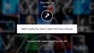 Girls Like You - Maroon 5  feat. Cardi B (Lyrics /Karaoke) Video