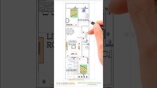 1100 Sqft 2bhk house plan with car parking | #2bhkhouseplan #housedesign #bungalow