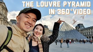 360 Video The Louvre Pyramid - Paris, France Musee Du Louvre