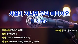 [노래방] 첸 - 사월이 지나면 우리 헤어져요 MR (남-2key)