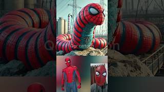 superheroes but Giant worm  😱💥 Marvel \u0026 DC-All Characters #marvel #avengers#shorts#robot