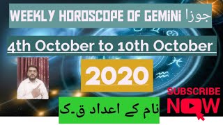 Weekly horoscope gemini 4th To 10th October2020-Yeh hafta kaisa raha ga-Siddiqui Astrologist