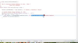 HOW TO GENERATE RANDOM NUMBERS IN JAVA DEMO