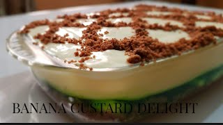 Banana delight recipe || banana flavour custard recipe by cook with NQ