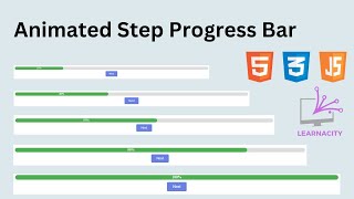 How To Make Animated Steps Progress Bar Using HTML CSS, JavaScript #progressbar