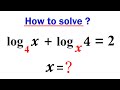 How to solve Logarithmic Equation with Different Bases