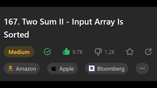 Leetcode 167. Two Sum II - Input Array Is Sorted, Python