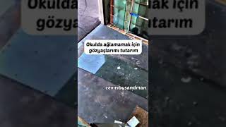 Okul da ağlamamak için gözyaşlarımı tutarım #shorts