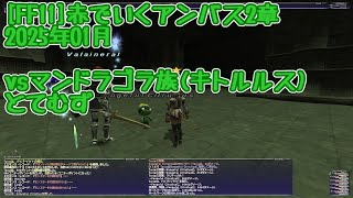 [FF11]赤でいくアンバス2章／2025年1月／マンドラゴラ族（キトルルス）／とてむず／赤ソロ