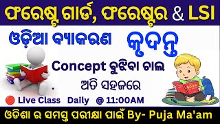 🔴ଓଡ଼ିଆ ବ୍ୟାକରଣ କୃଦନ୍ତ | Concept ଅତି ସହଜରେ ବୁଝିବା | OSSSC Forest guard,Forester,LSI,OSSC CGL Exams