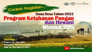 Contoh Kegiatan Ketahanan Pangan dan Hewani || Dana Desa