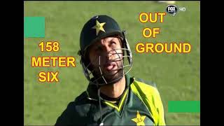 SHAHID AFRIDI LONGEST SIX 158 METER OUT OF GROUND