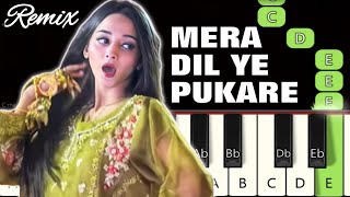 Mera Dil Ye Pukare Aaja 🔥| Piano tutorial | Piano Notes | Piano Online #pianotimepass #remix