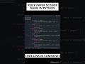 Rock Paper Scissor game using Python | #short #python