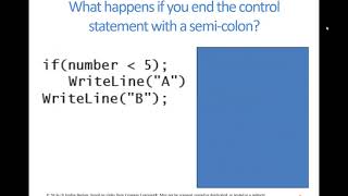 Intro to C#: Chapter 4, Part 1: Decision structures -- IF statements