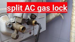 split AC gas lock//স্প্লিট এসি গ্যাস লক/split AC pump down--- system.