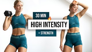 30 MIN Full Body STRENGTH AND CARDIO HIIT Workout - With Weights, Home Workout, No Repeats